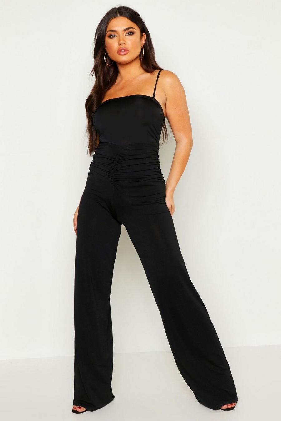 Ruched Front Wide Leg Pants image number 1