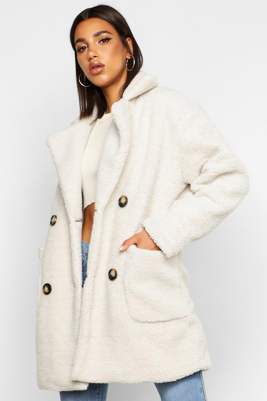 Teddy Faux Fur Double Breasted Coat image number 1