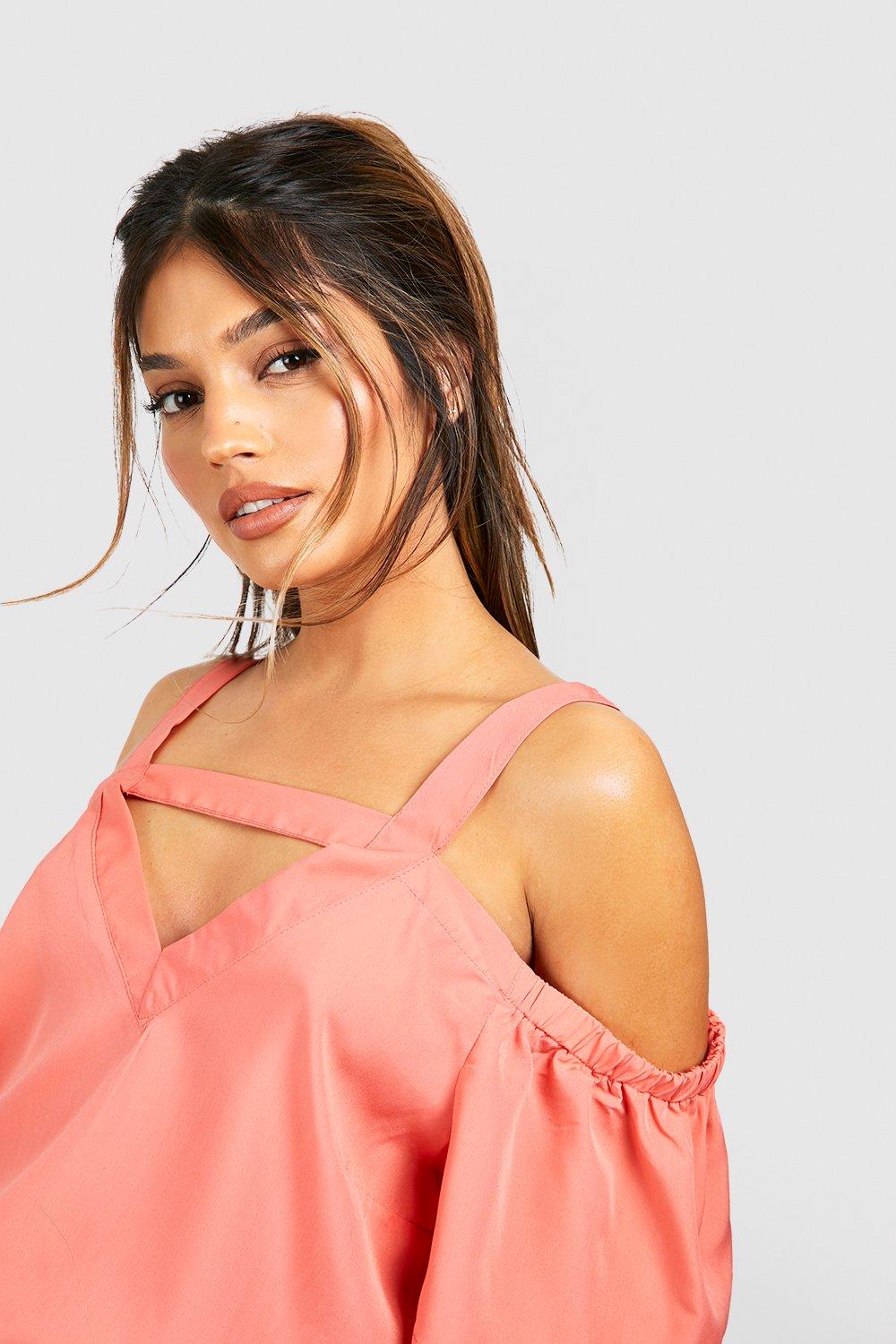 Cold shoulder tops boohoo hot sale