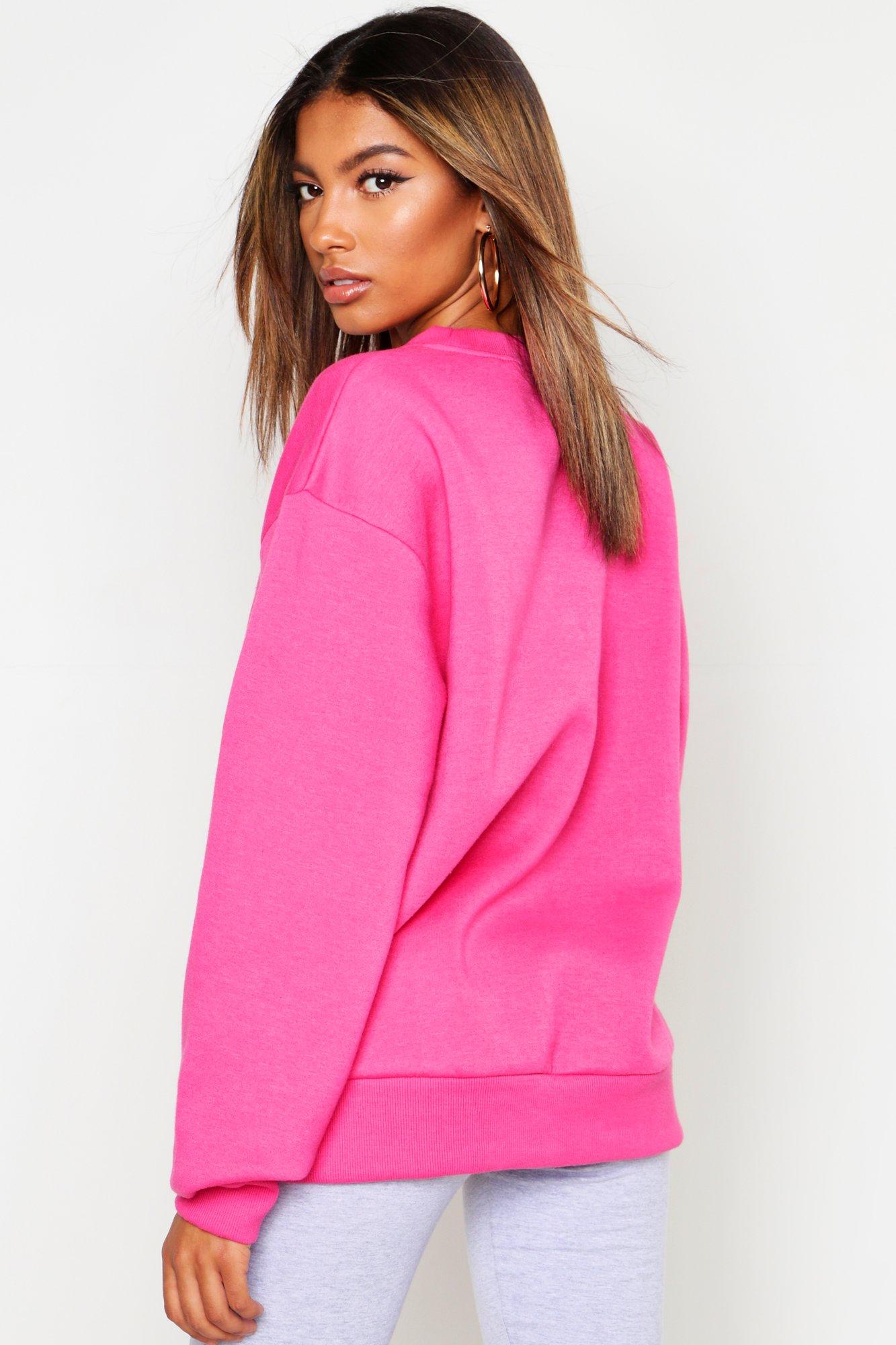 hot pink oversized hoodie