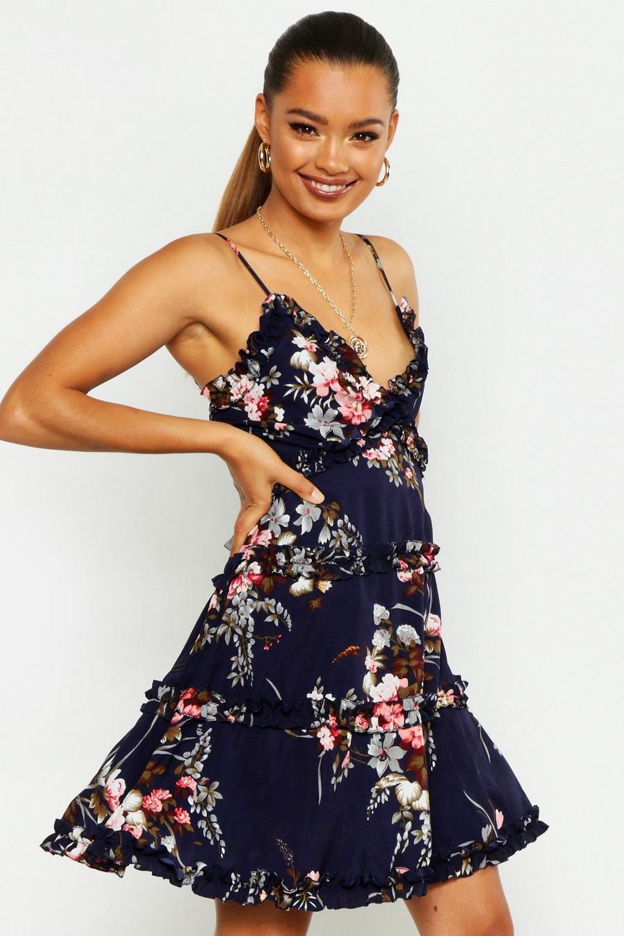 Ruffle Floral Swing Dress image number 1