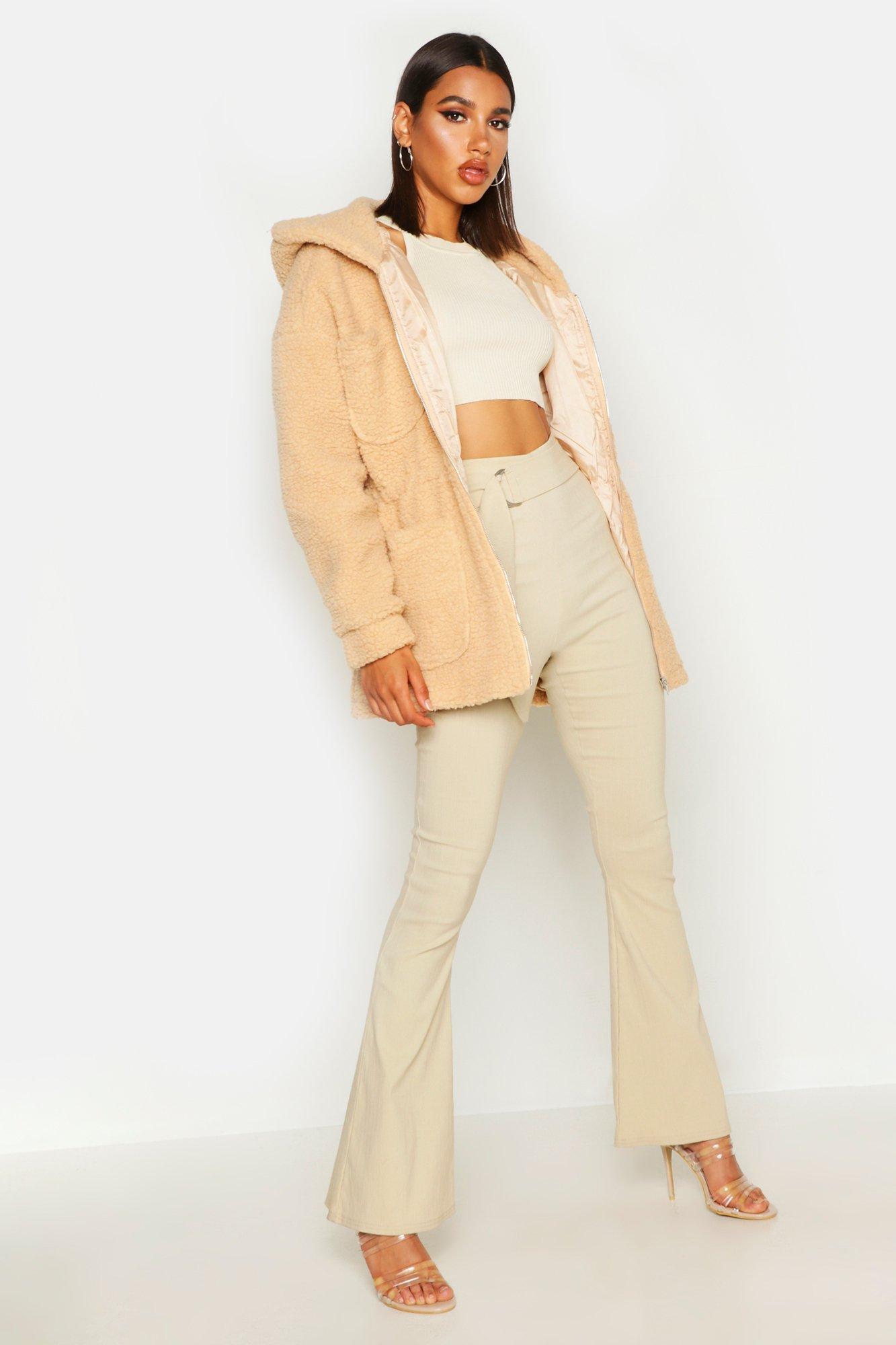 Plus Teddy Faux Fur Utility Jacket