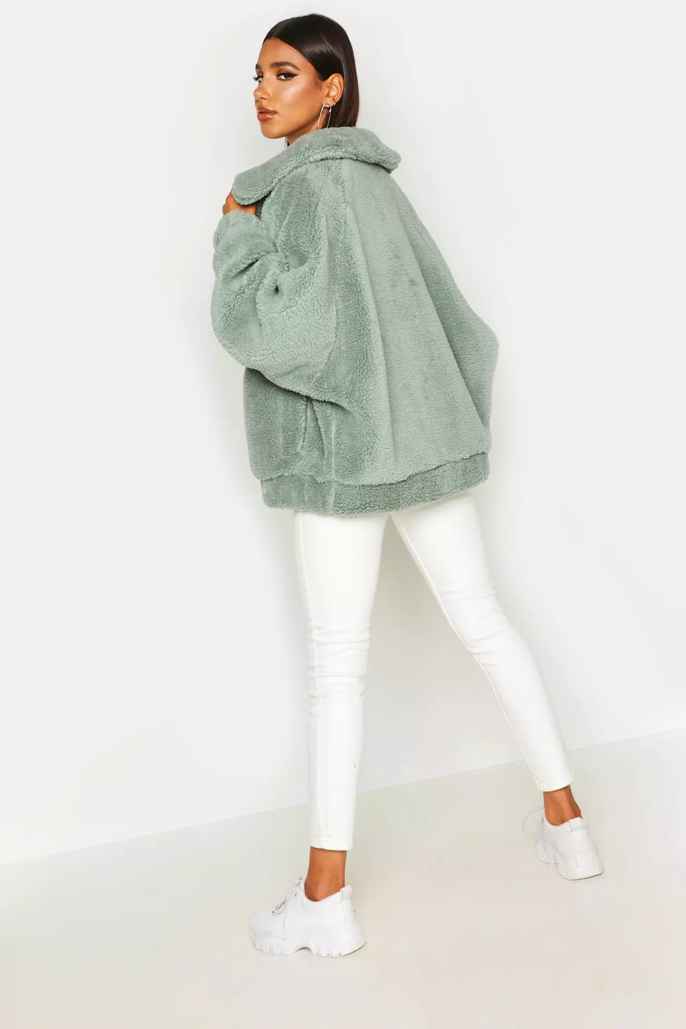 Oversized teddy bomber on sale jacket