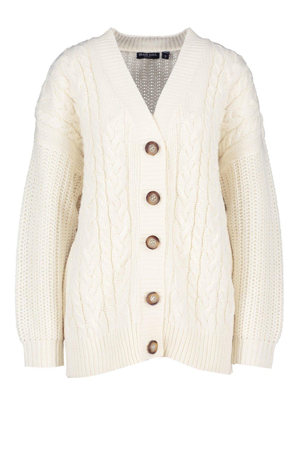 boohoo cable knit cardigan