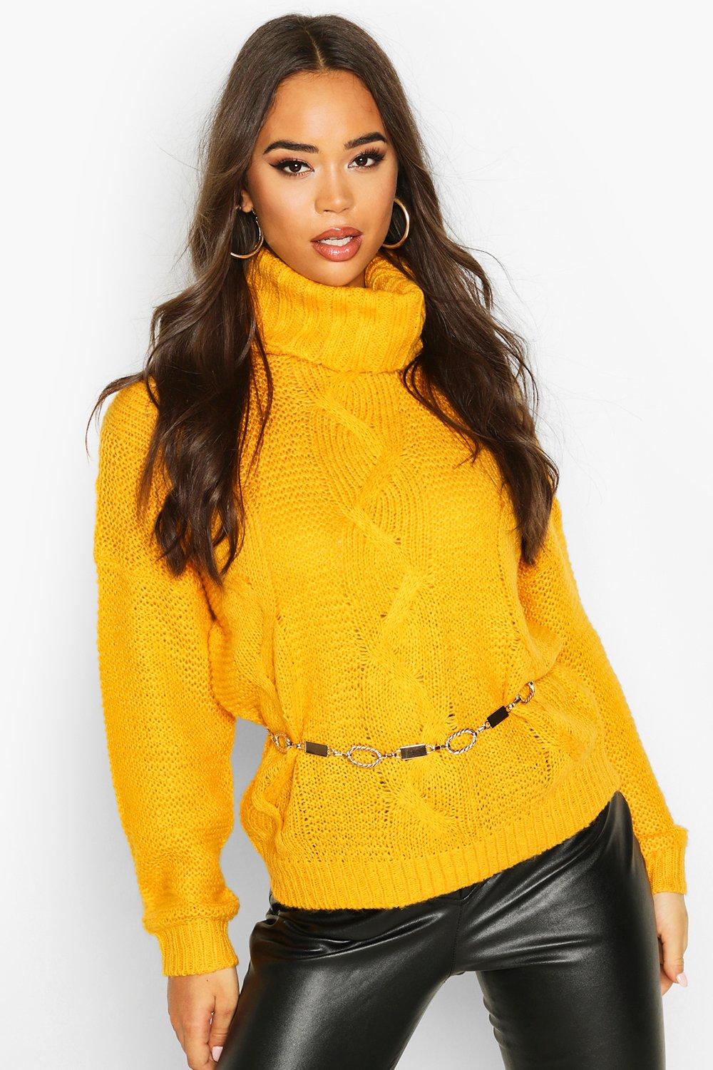 boohoo cable knit jumper