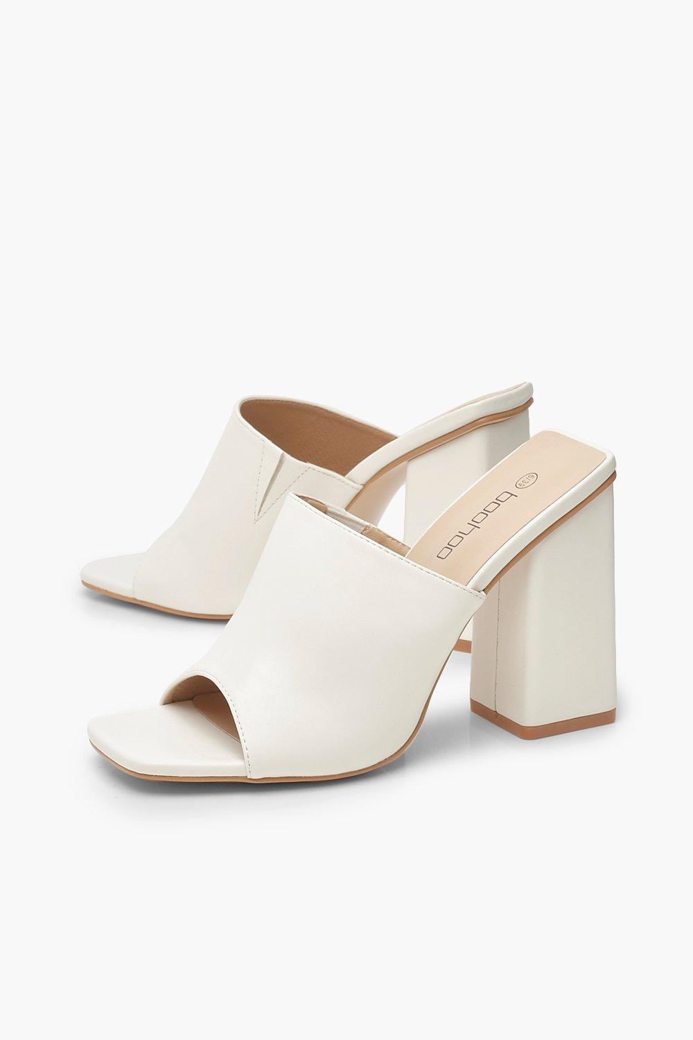 Peep toe sale mules with strap