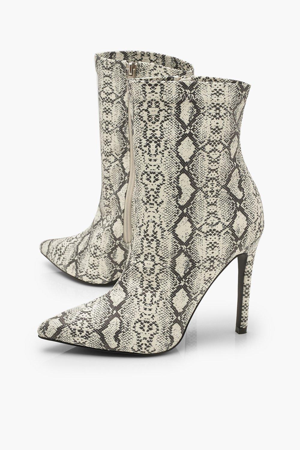 Snake print 2024 sock booties