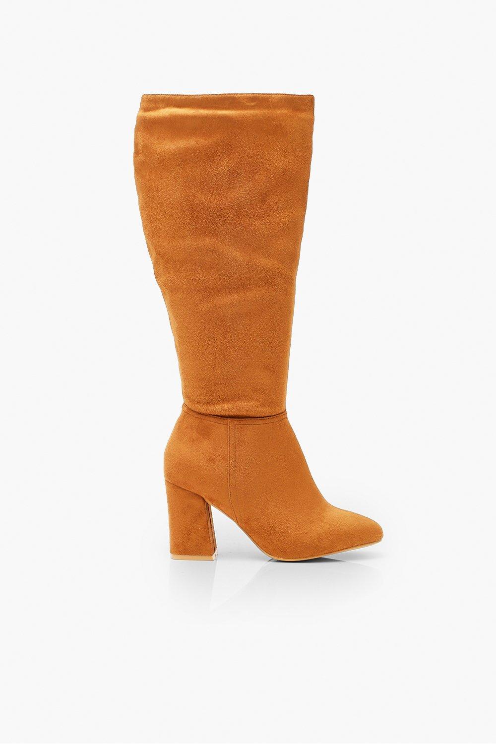 Extra wide knee high sale boots uk