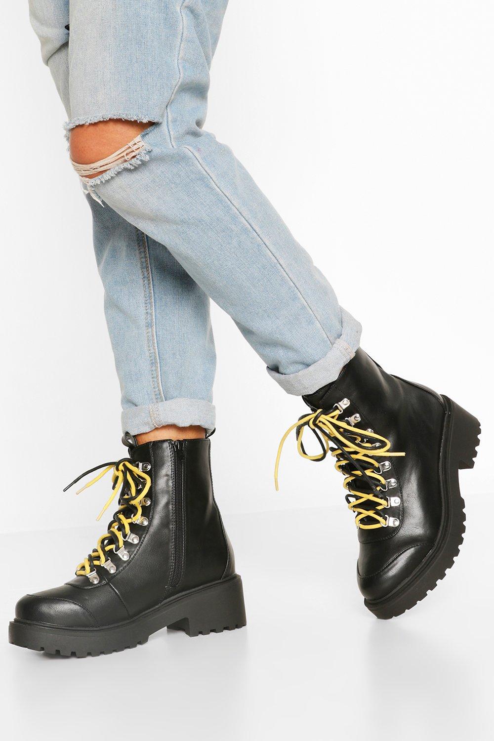 wide combat boots