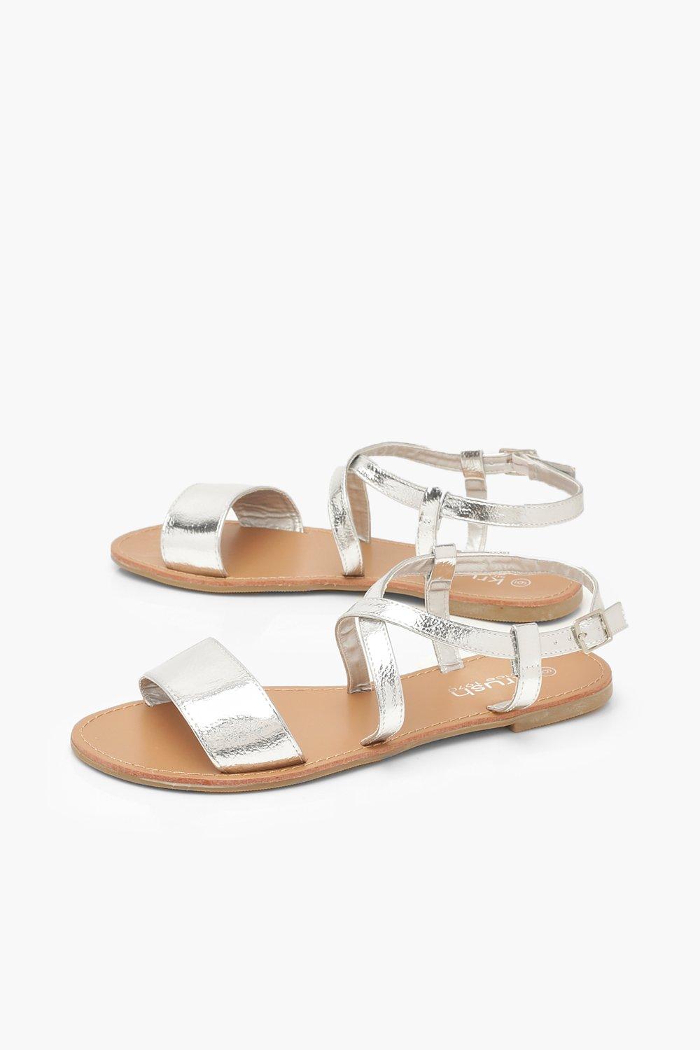 ladies wide fit flat sandals