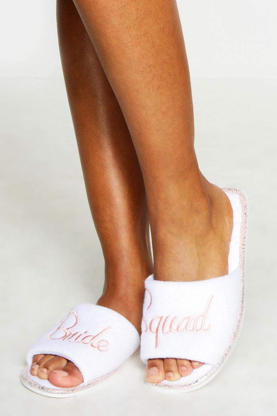 White Bride Squad Slippers image number 1