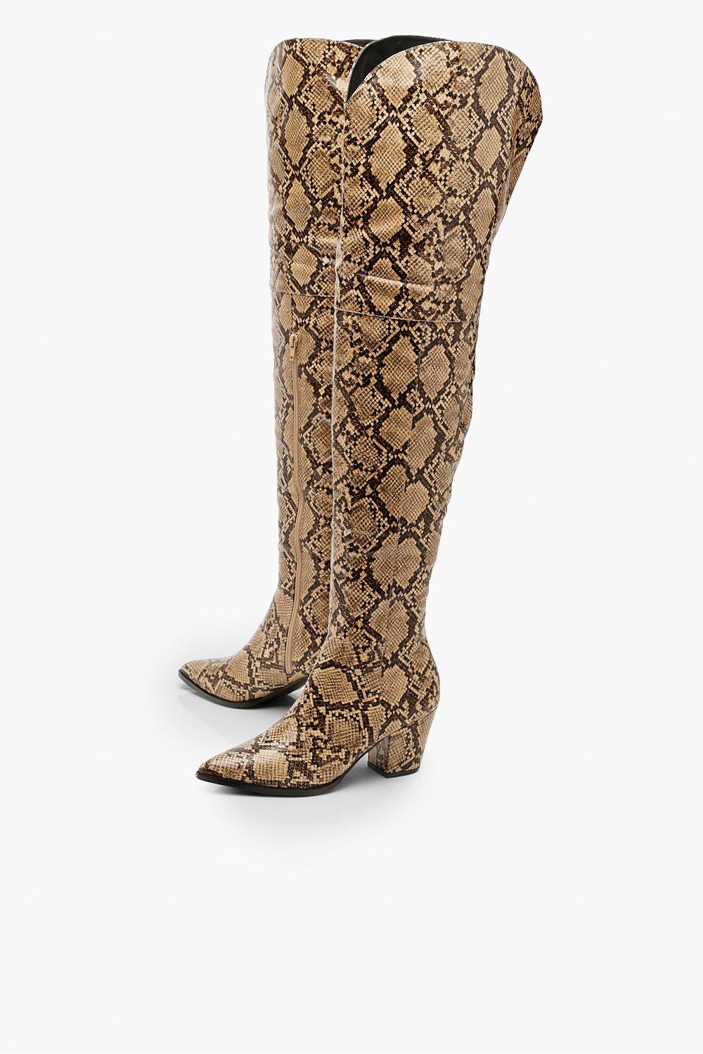 Boohoo snake clearance print boots