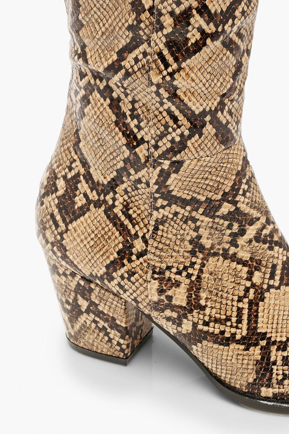 Boohoo snake hot sale print boots