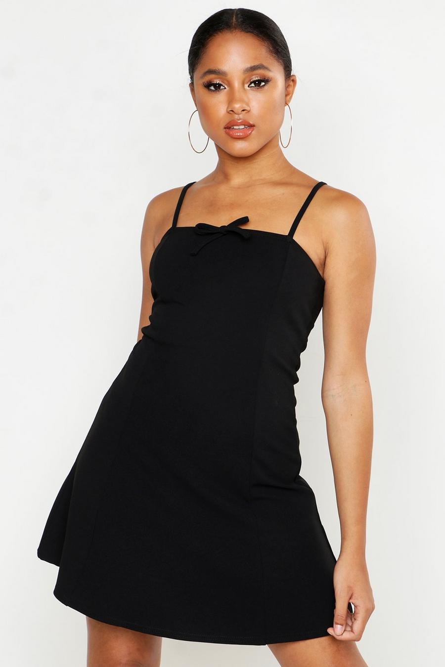 Strappy Square Neck Fit & Flare Mini Dress image number 1