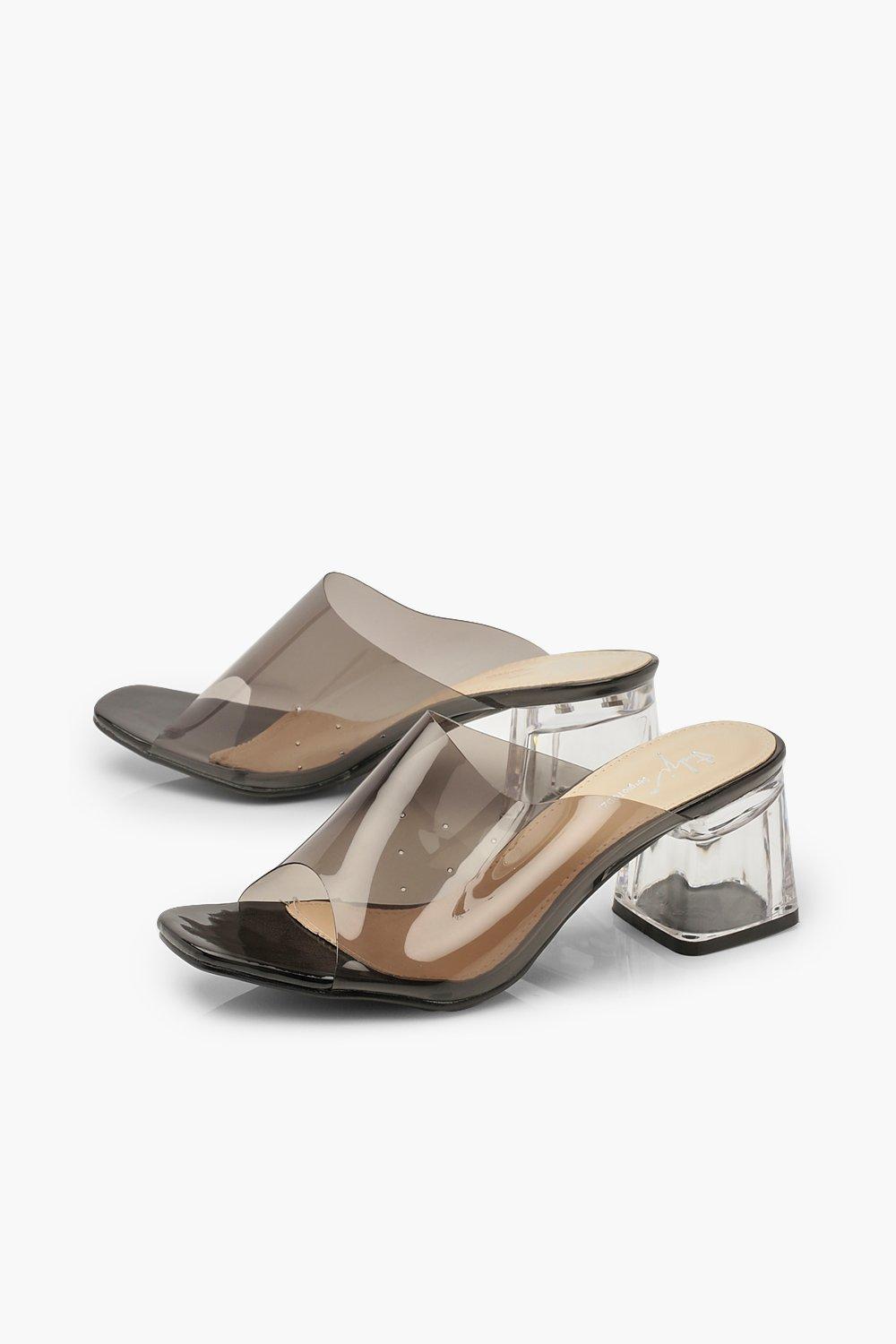 Neon best sale clear mules