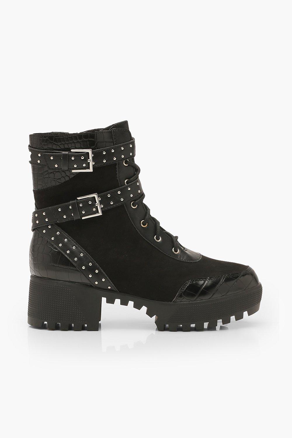 boohoo studded boots
