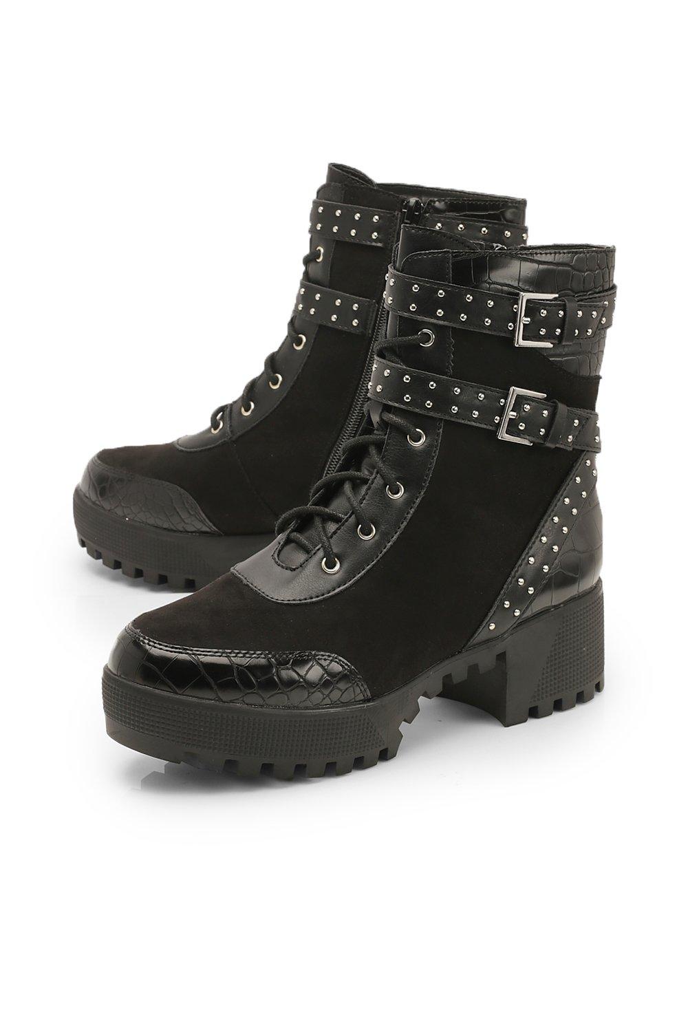 boohoo studded boots