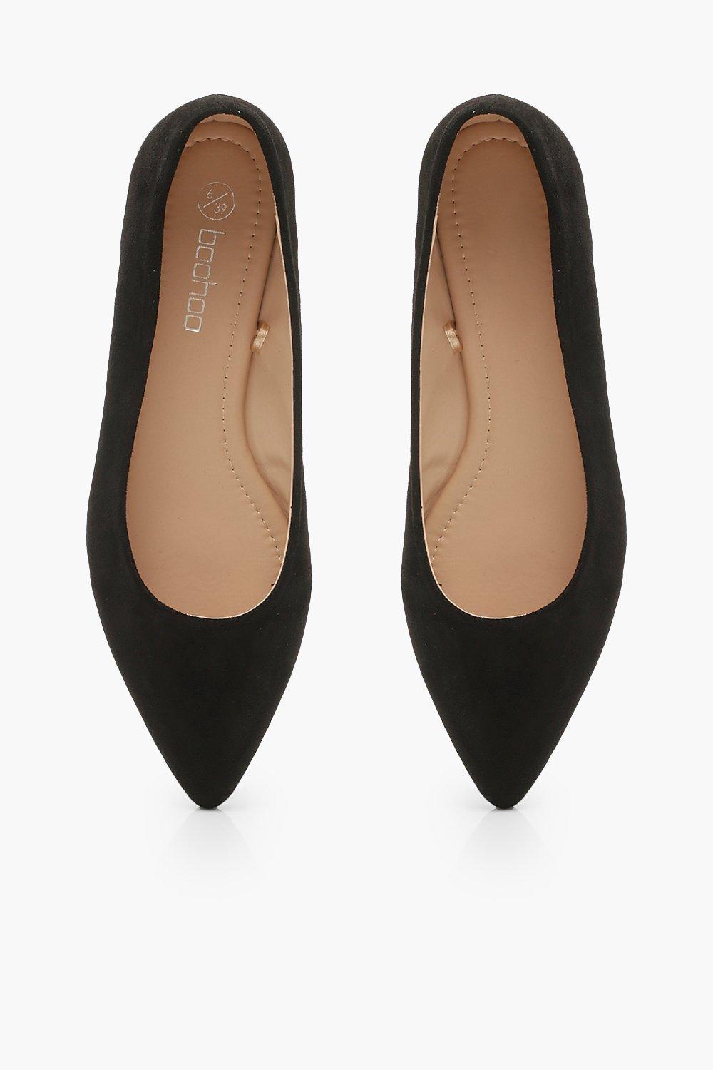 Black pointed clearance ballet flats