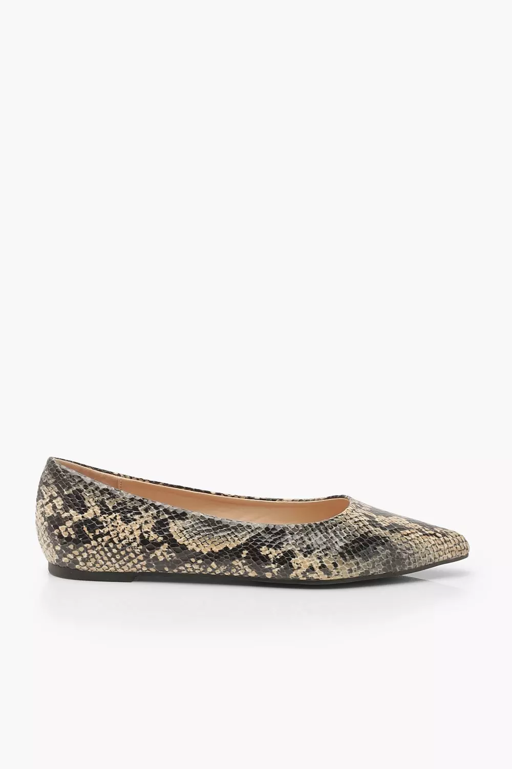 Natural Pointed Toe Ballet Flats alternative image