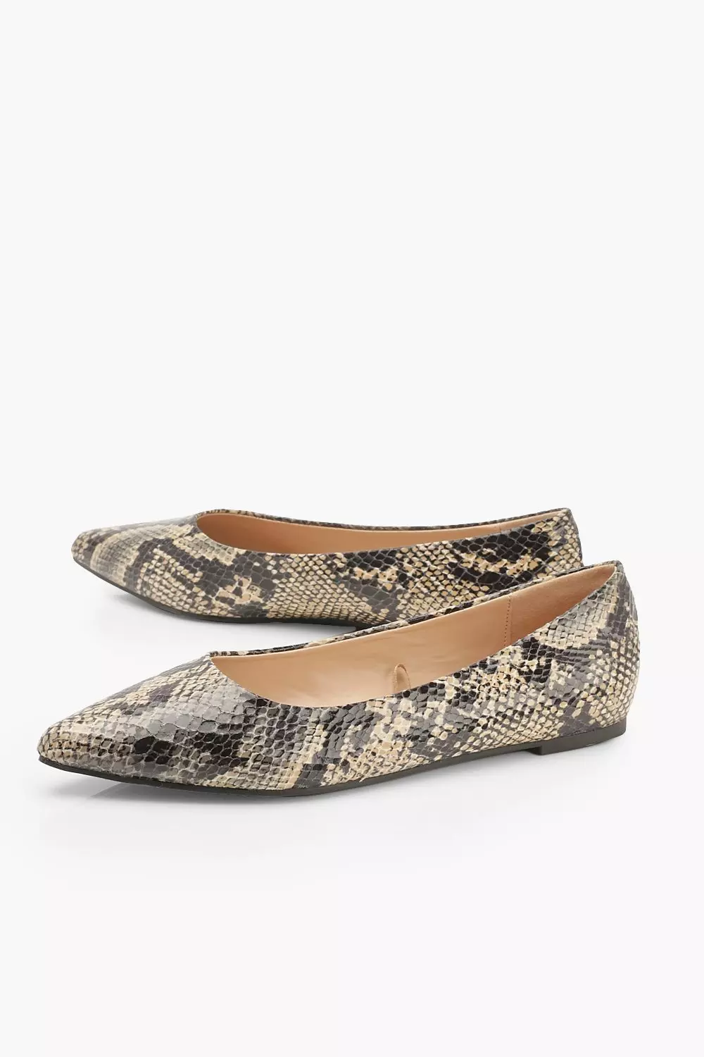 Natural Pointed Toe Ballet Flats alternative image