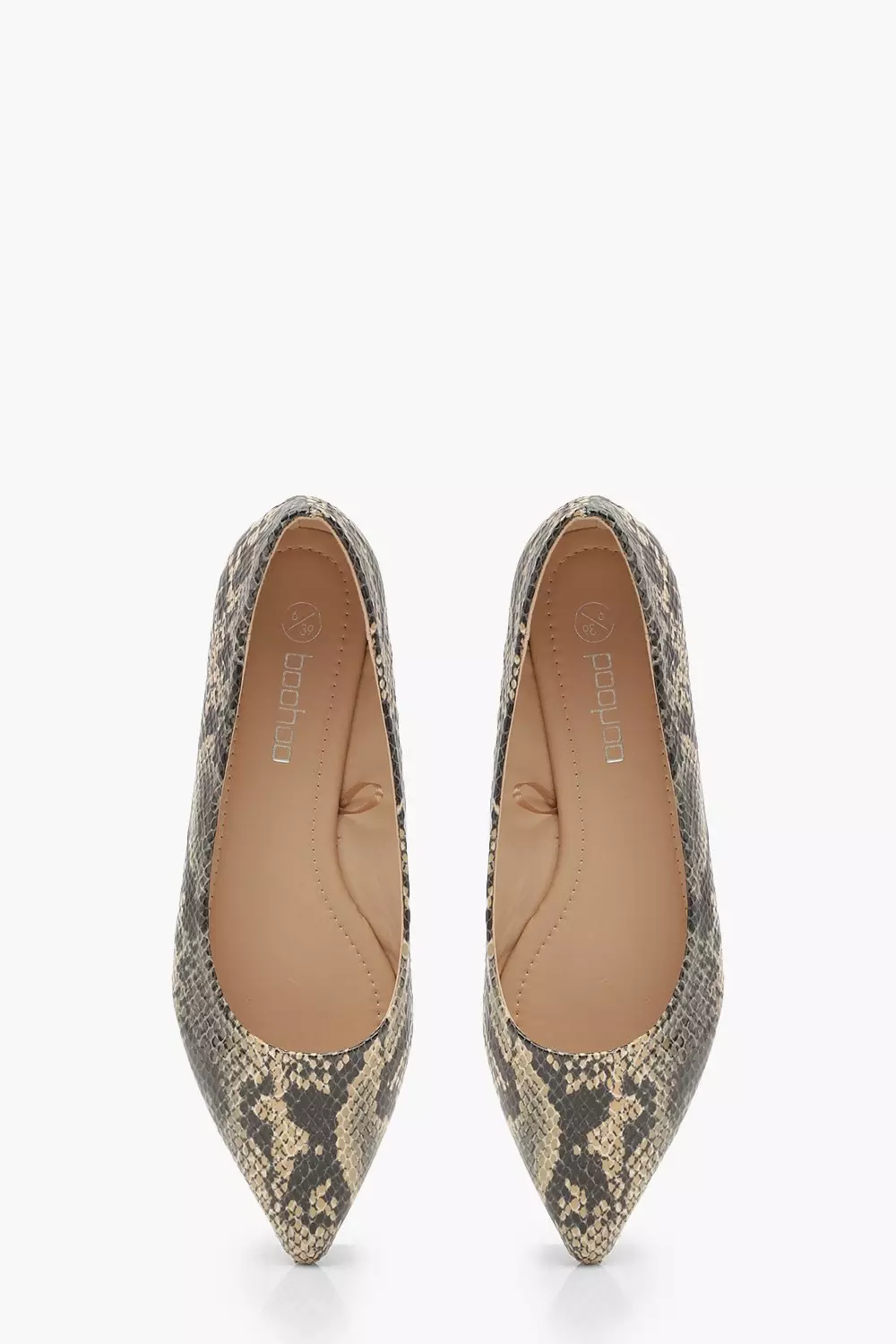 Natural Pointed Toe Ballet Flats alternative image