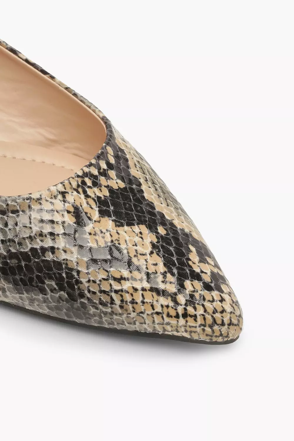 Natural Pointed Toe Ballet Flats alternative image
