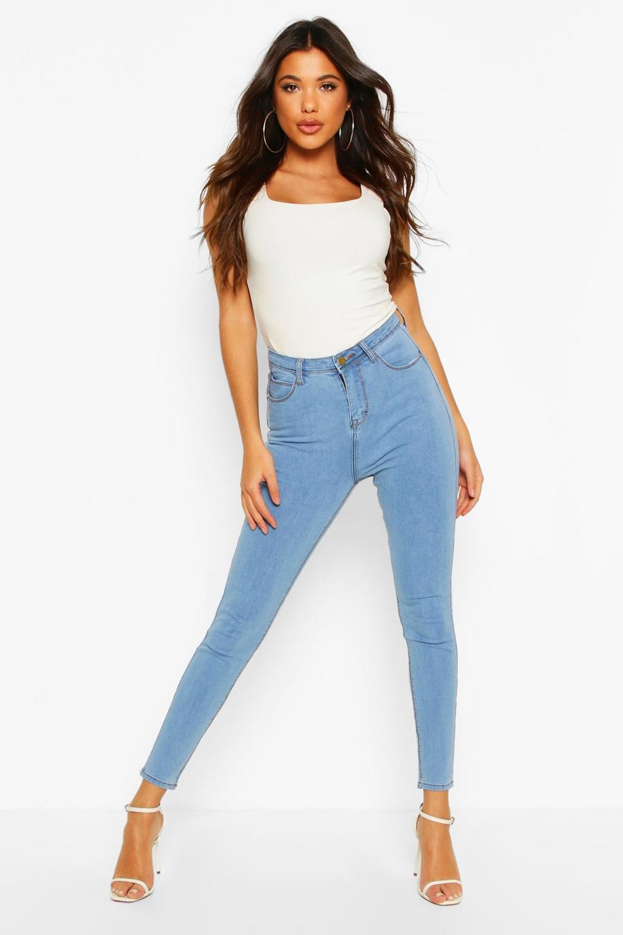 Light blue Super skinny jeans med stretch image number 1