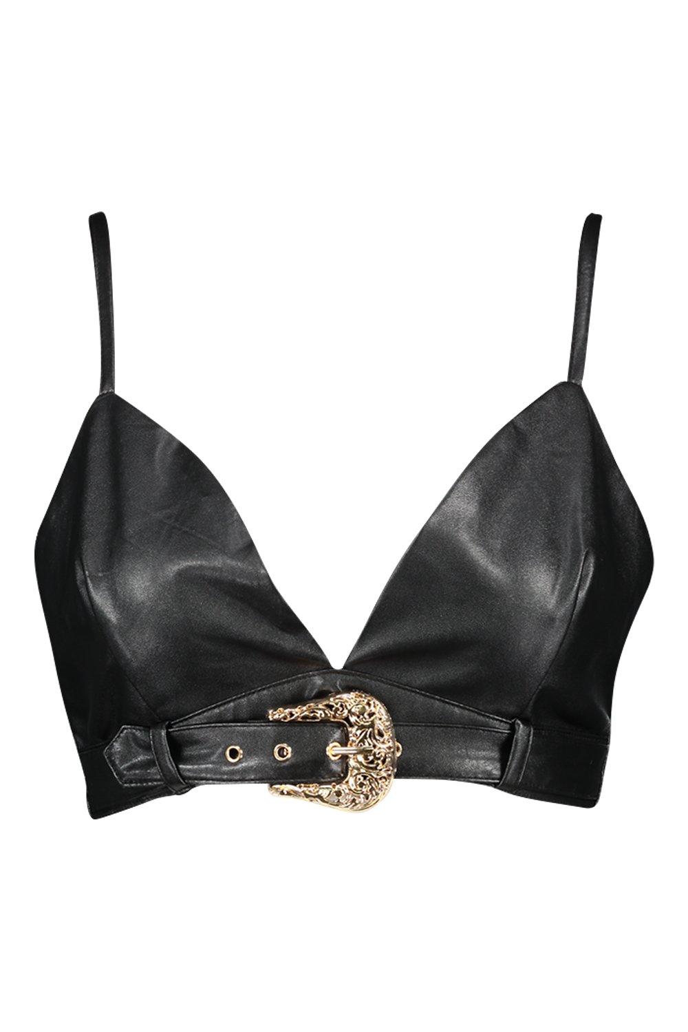 Buckle-detail Bralette - Black - Ladies