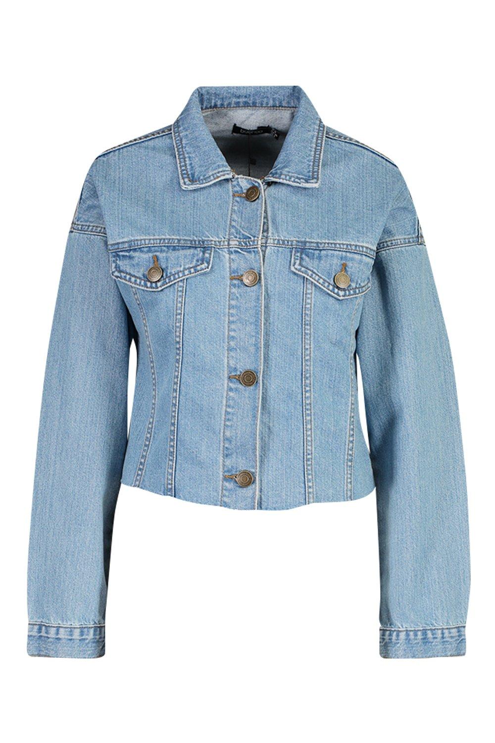 boohoo Cropped Jean Jacket