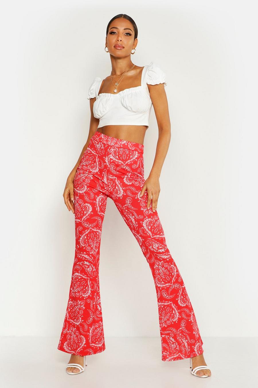 Paisley Printed Flares image number 1