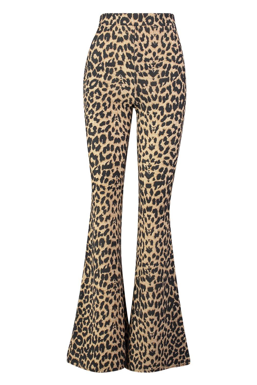 leopard print flare pants