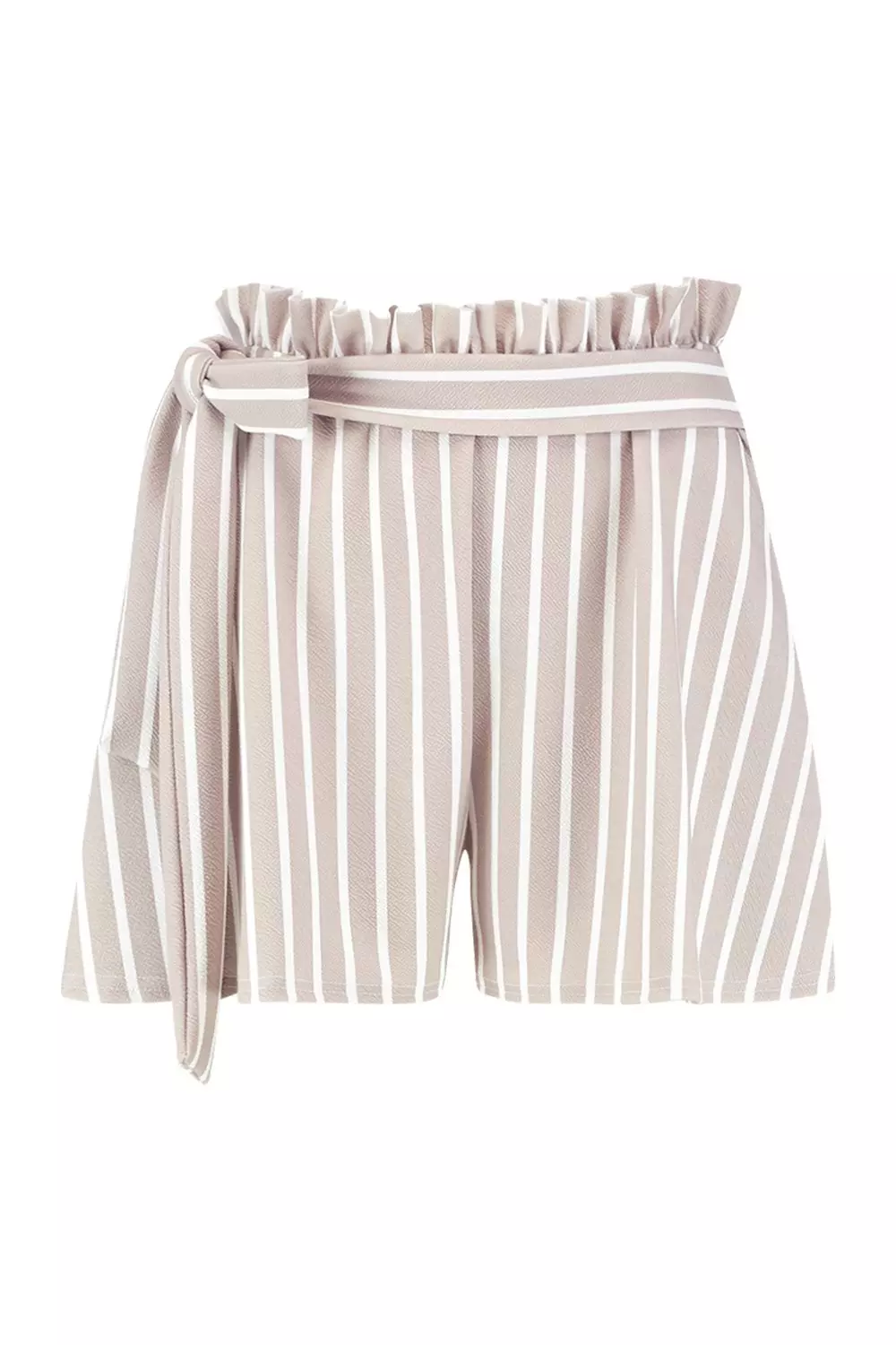 Striped paperbag best sale waist shorts