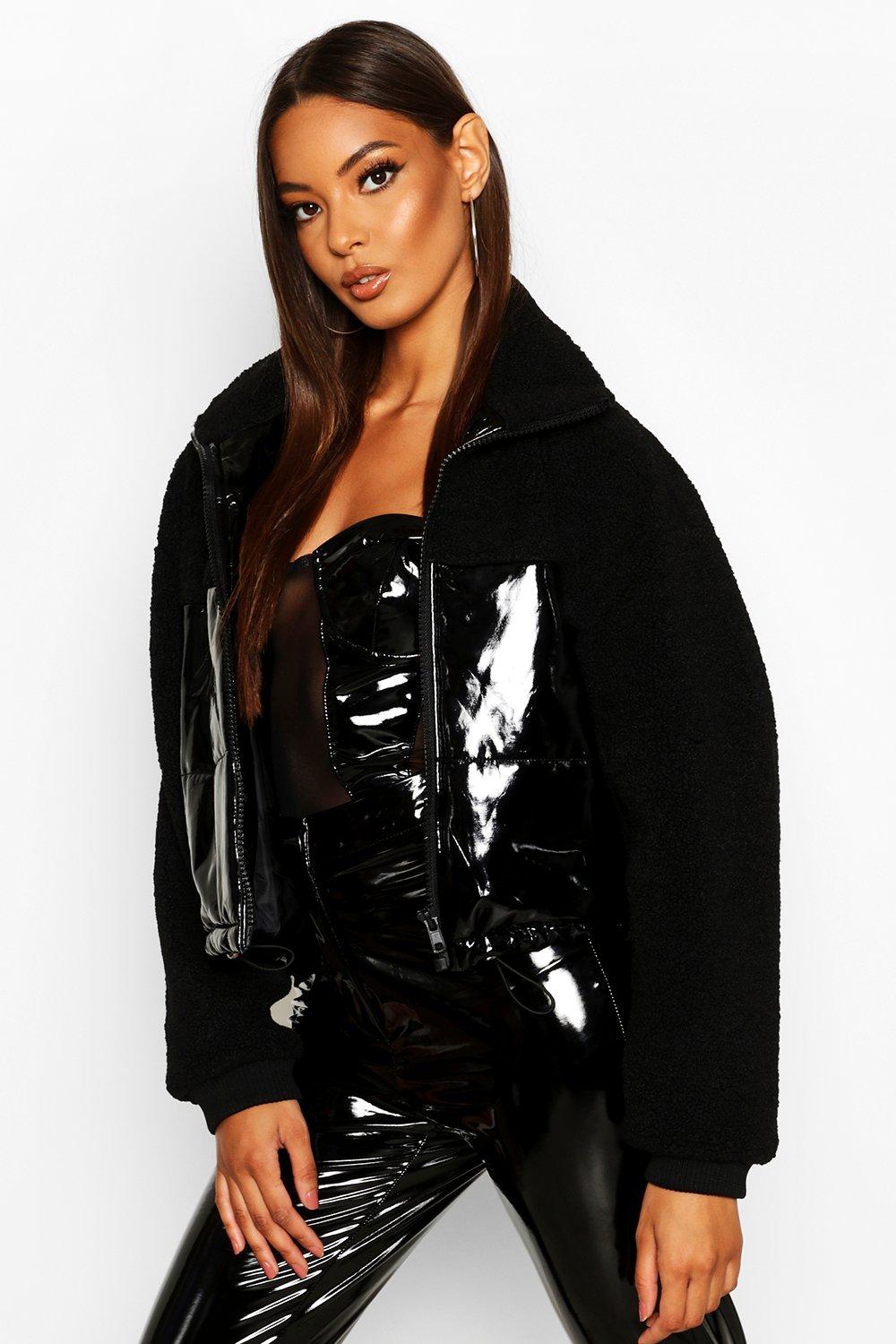 boohoo vinyl jacket