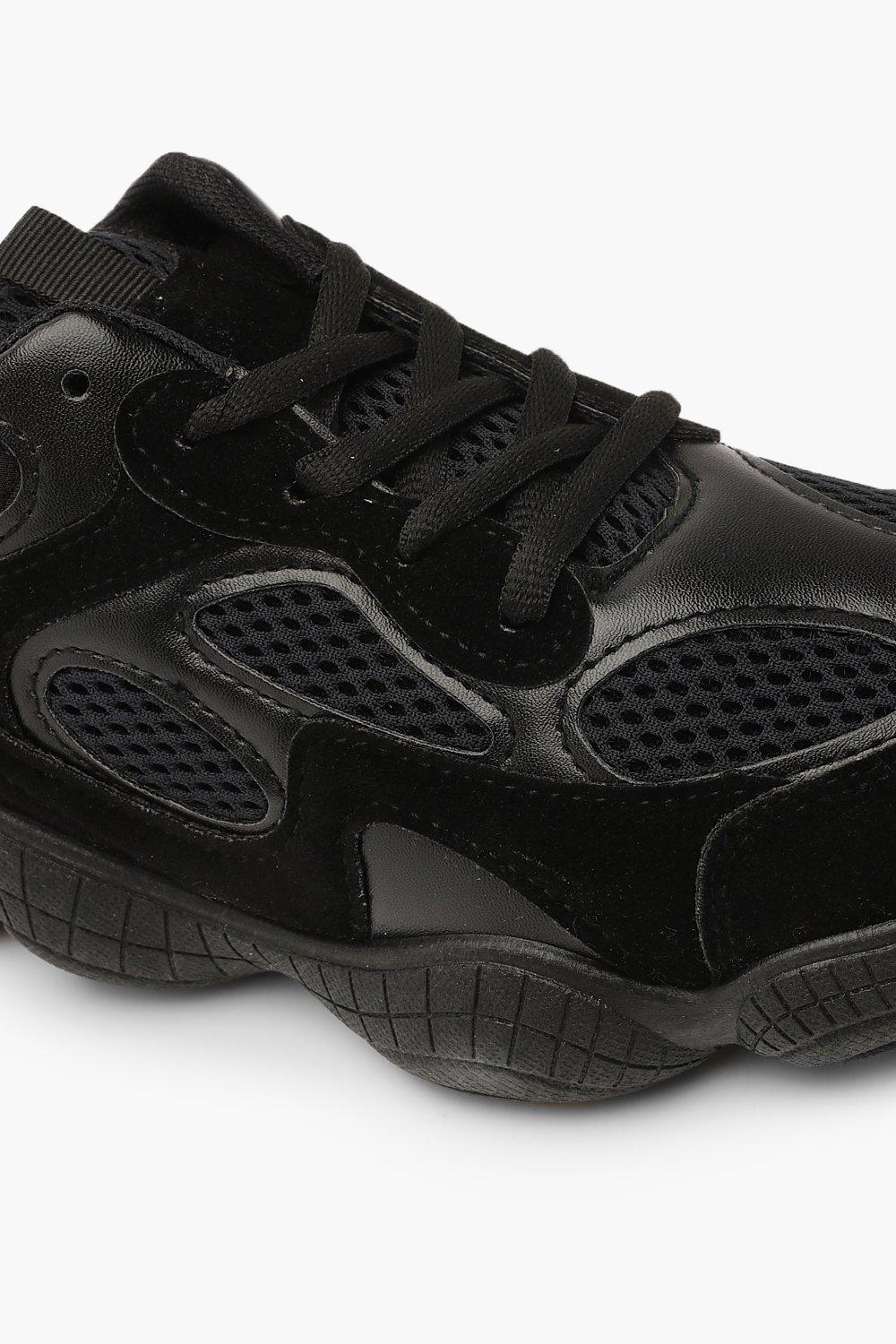 black bubble sole trainers