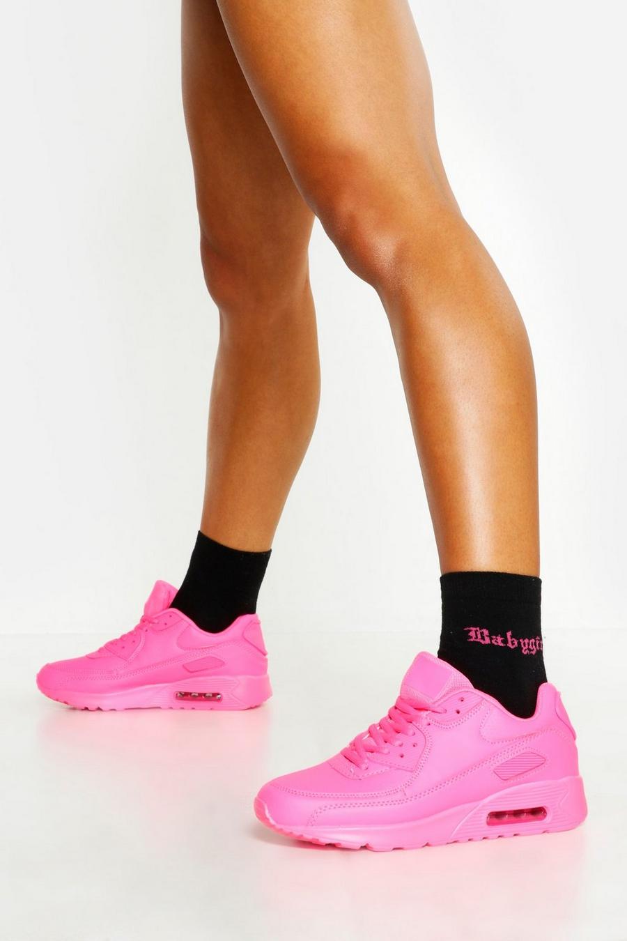 Zapatillas deportivas gruesas con suela de burbujas de color llamativo image number 1