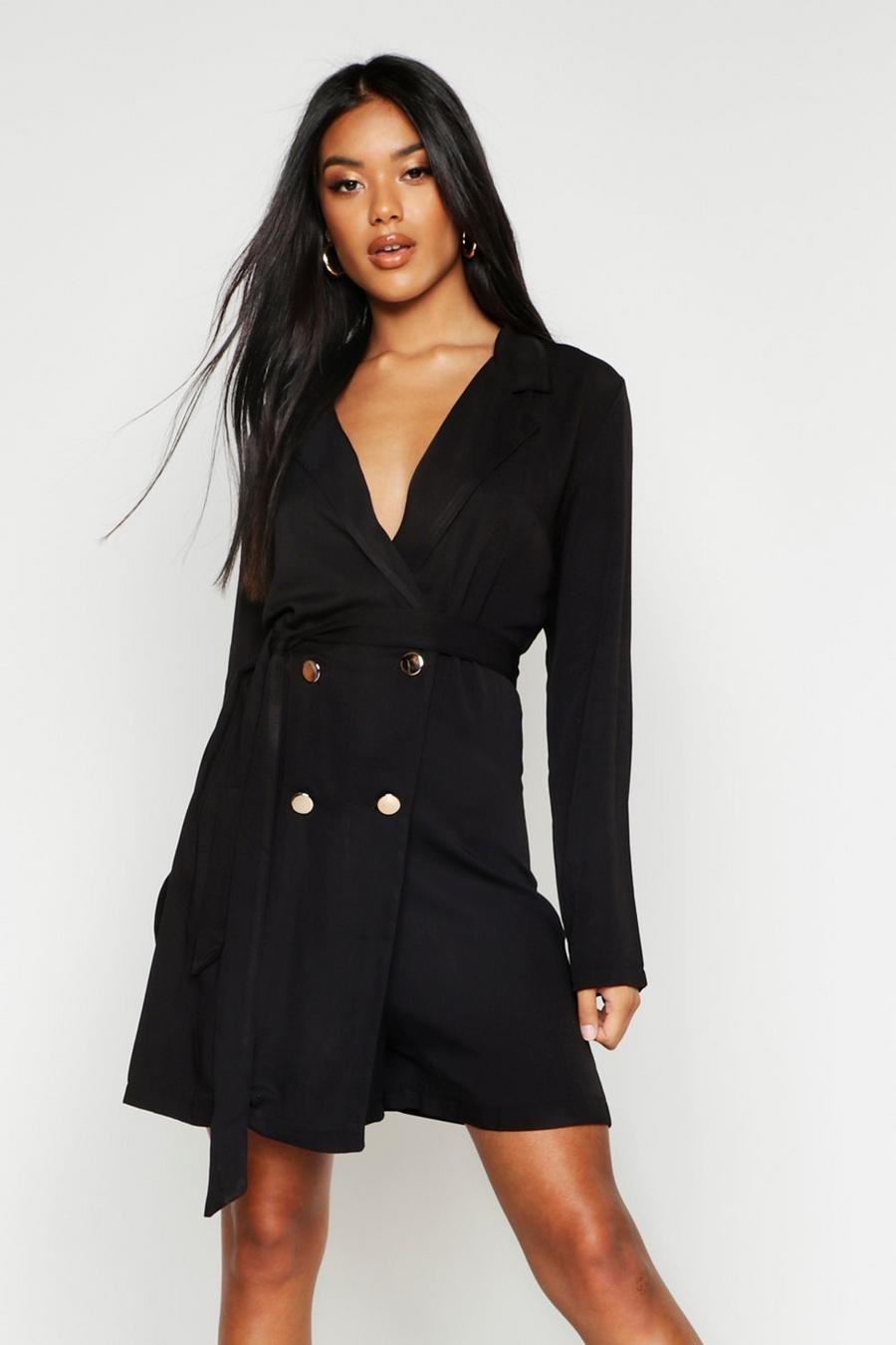 Drapey Double Breasted Belted Romper image number 1