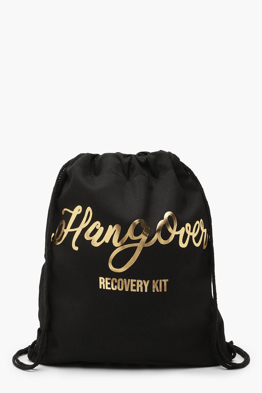 Foil Slogan Hangover Recovery Kit Drawcord Rucksack image number 1