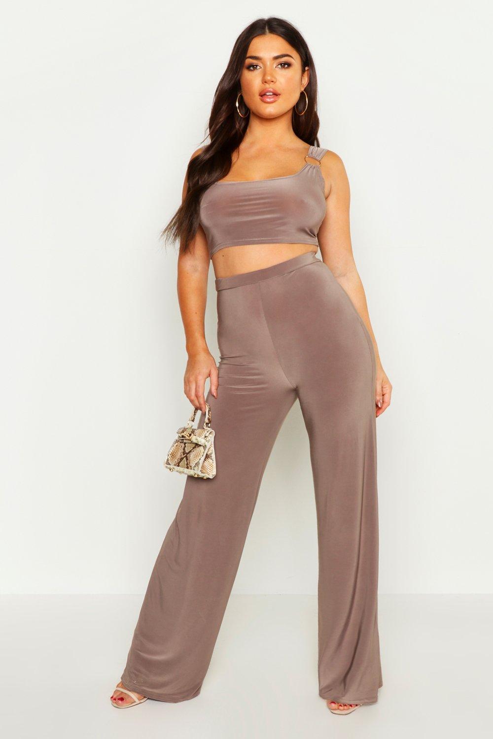 Pantalon y crop online top elegante