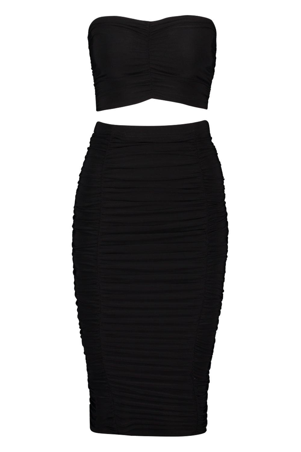 ruched midi skirt co ord