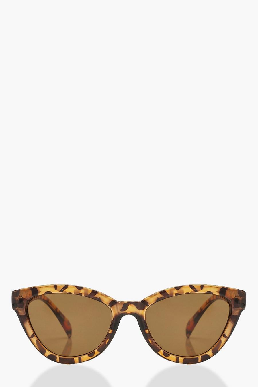 Bruin Brede oversized zonnebril met Tortoiseshell image number 1