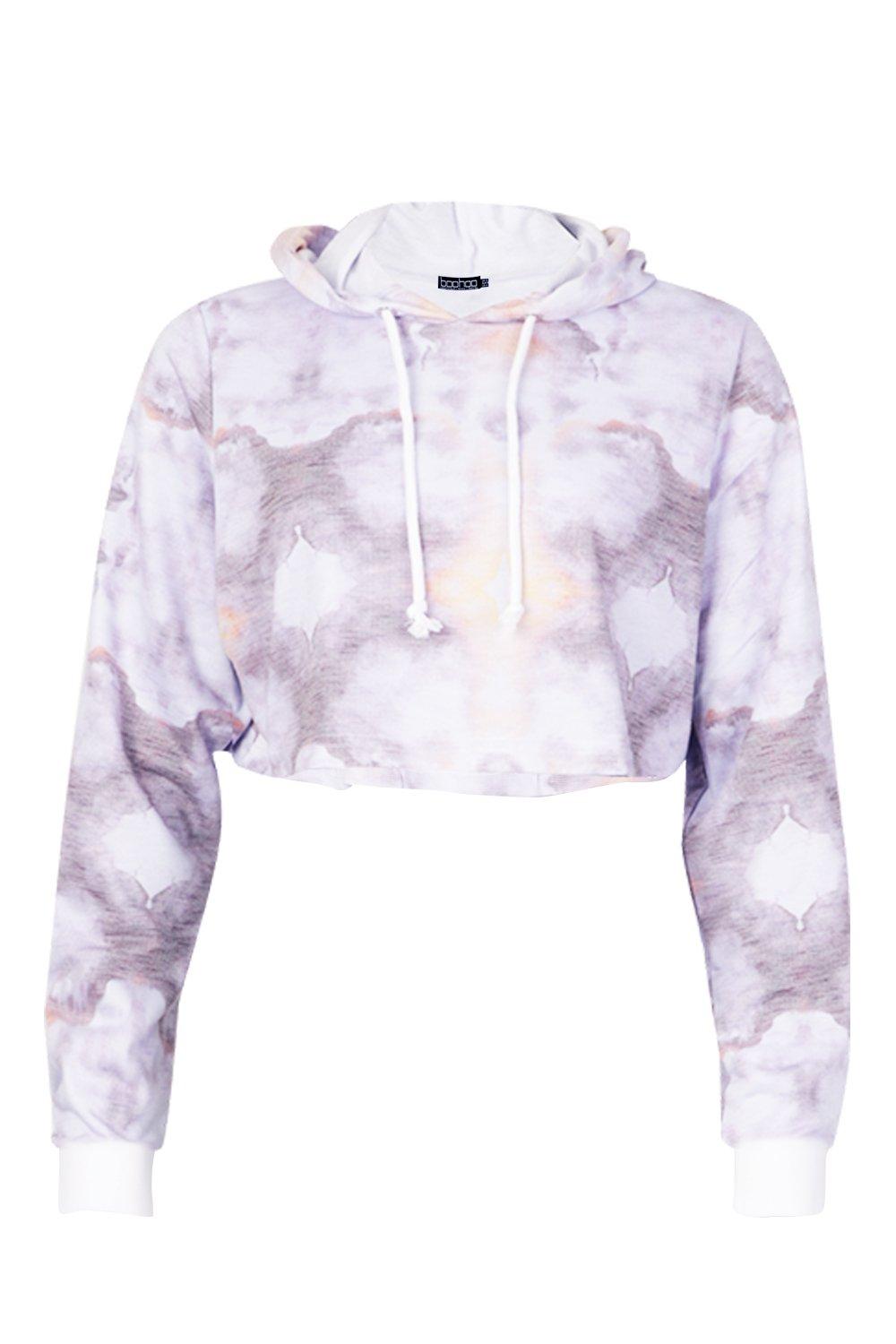 tie dye sweatshirt cropped