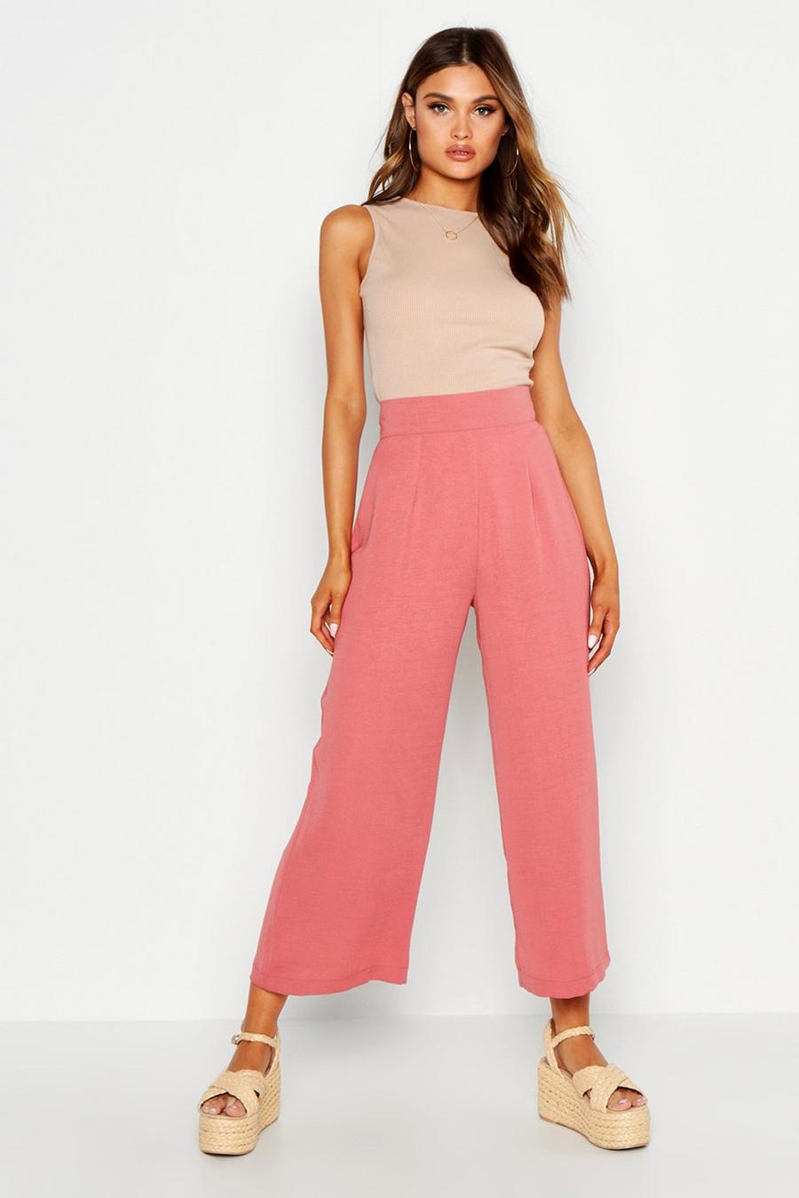 Rose Woven Wide Leg Culottes image number 1