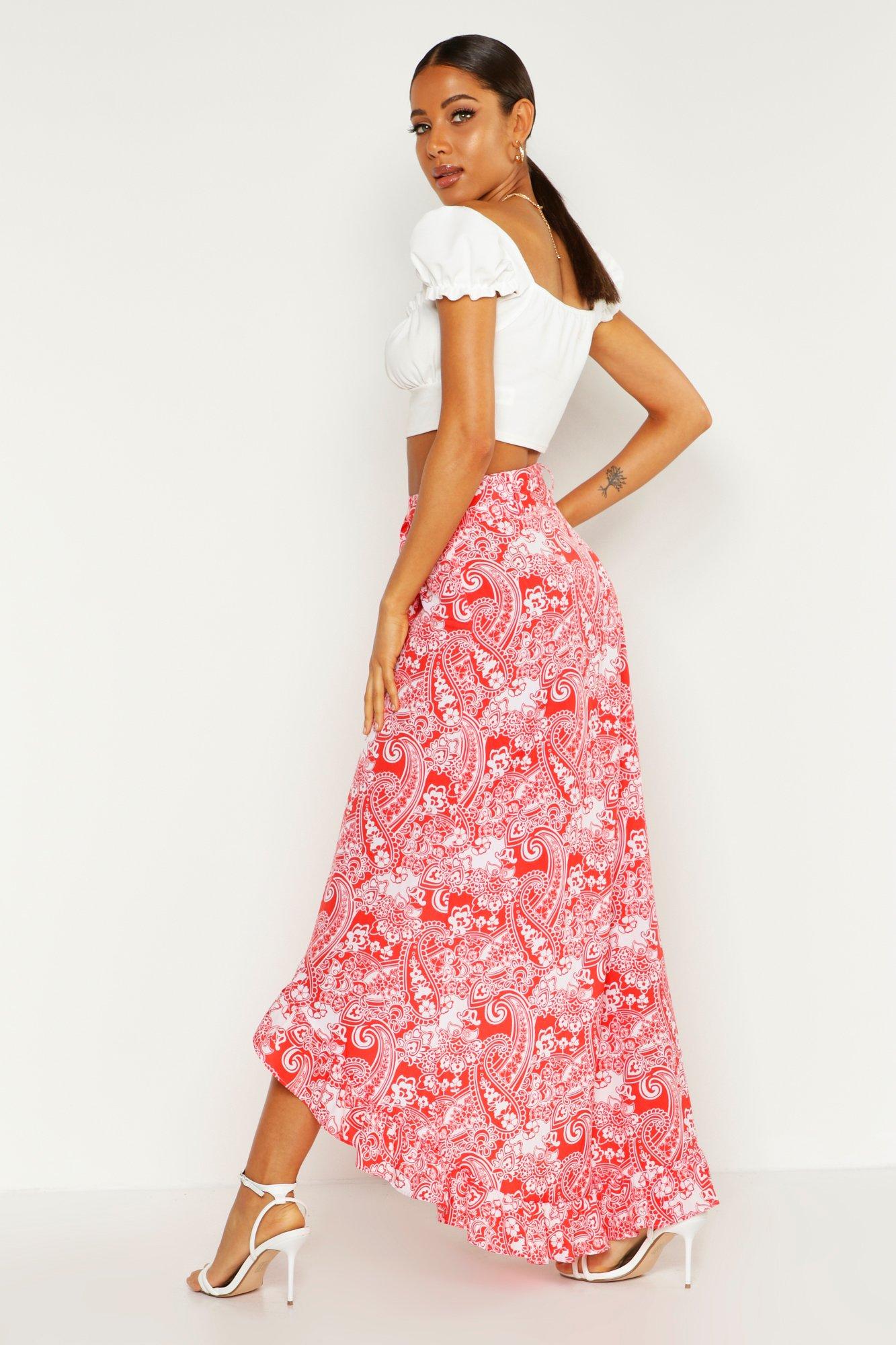 boohoo maxi skirt