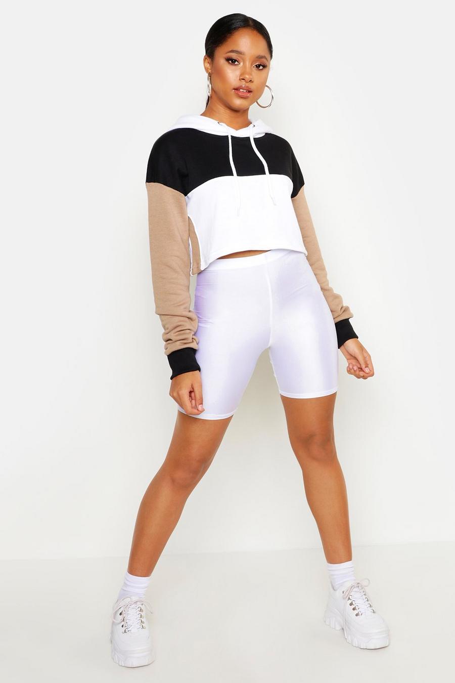 Colour Block Cropped Hoodie image number 1