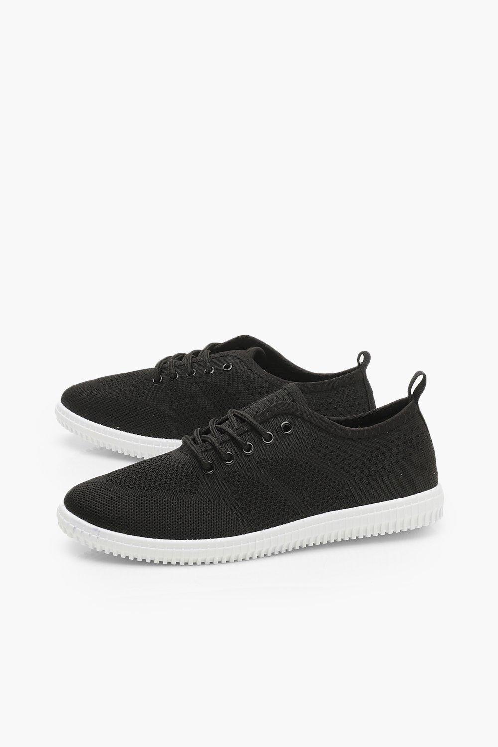 Black lace up plimsolls deals