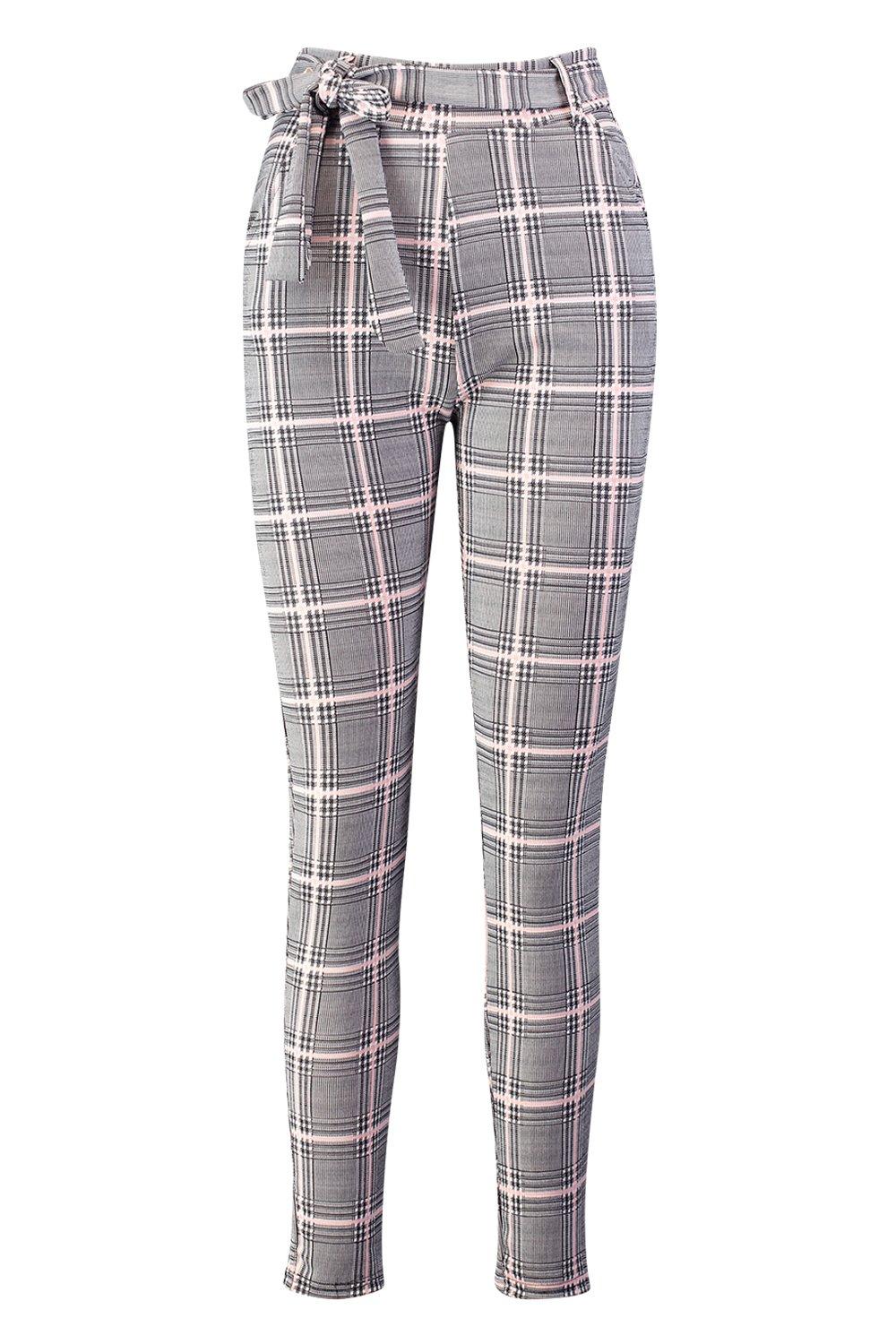 Check Tie Waist Trouser