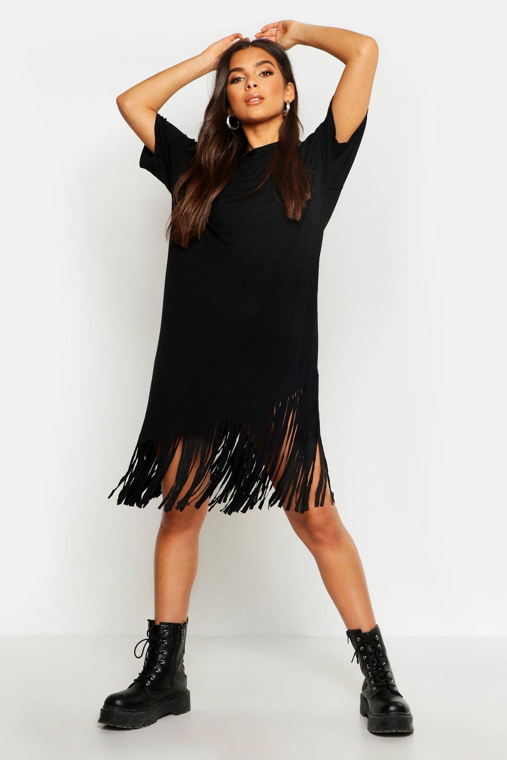 tassel shirt dress