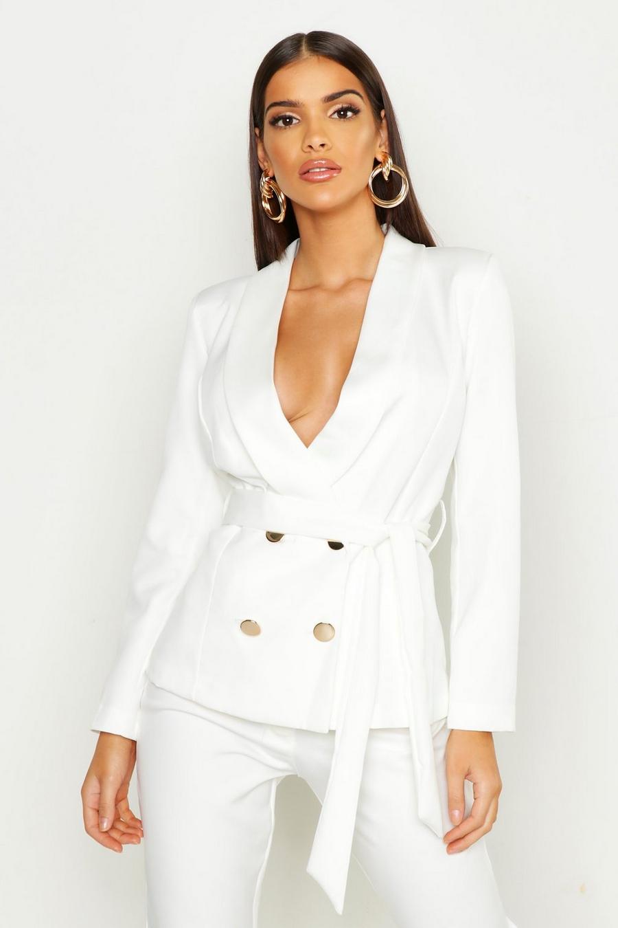 Belted Button Tailored Blazer image number 1