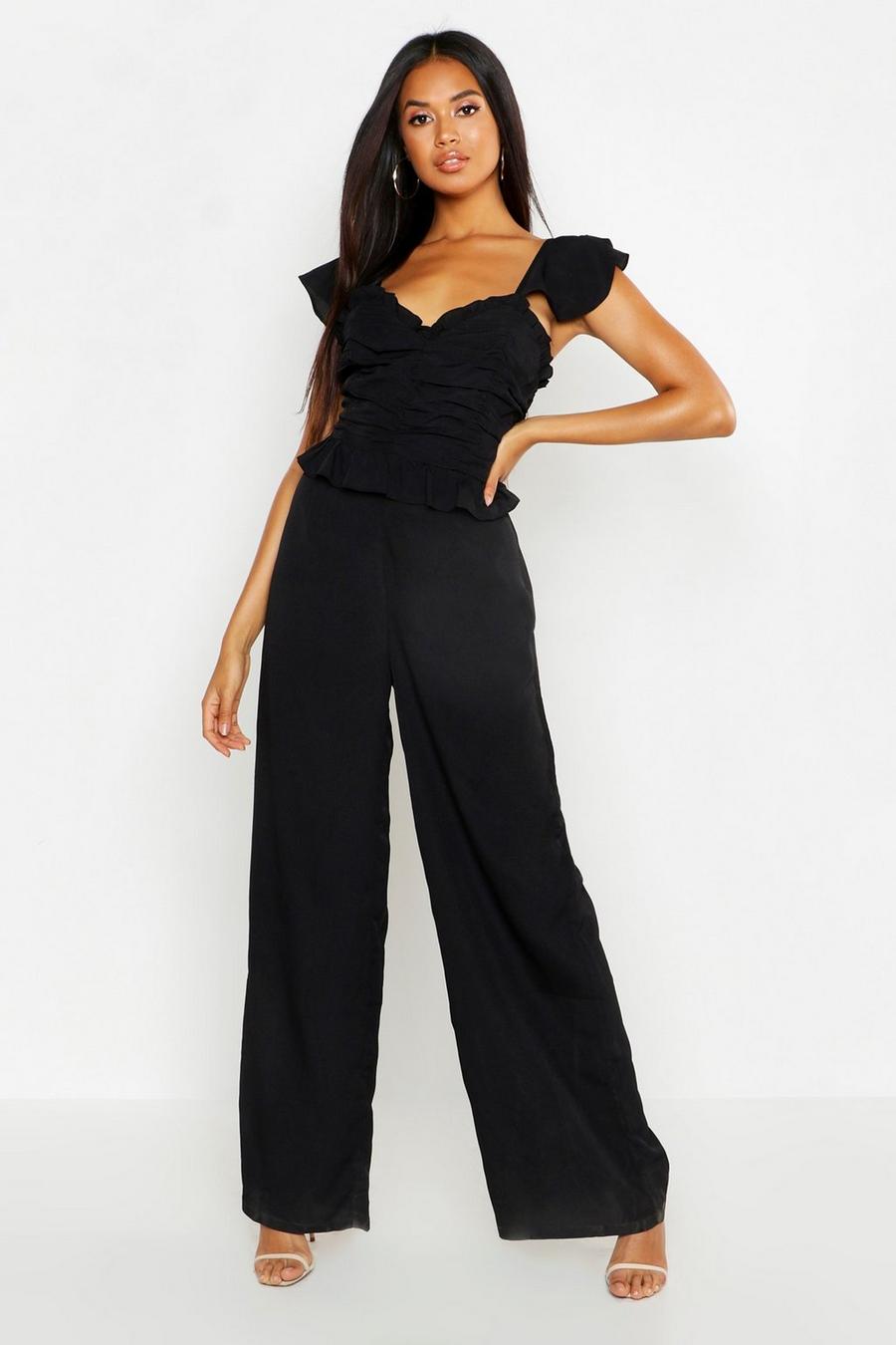 Rouched Ruffle Culotte Jumpsuit image number 1