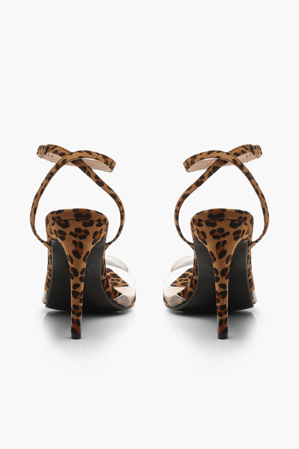 Leopard and best sale clear heels